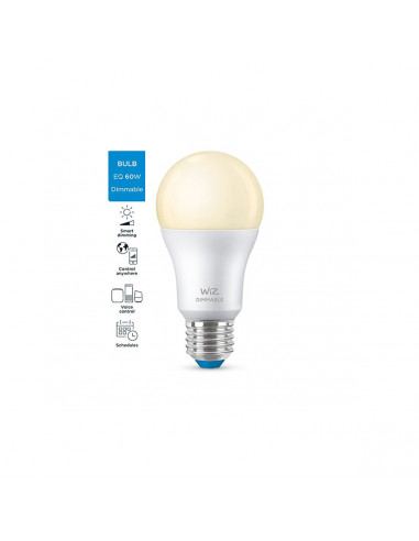 Lampadina LED a goccia bianco tenue A60 E27 WiFi WiZ promo