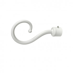 Terminale per bastone tenda Hook argento opaco Ø 2 cm 2 pz