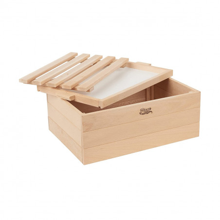 Set 2 portapane quadrati in legno 312325 - RGMania