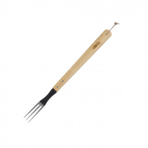 Forchettone in acciaio con manico legno 46cm