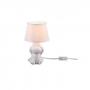 Abu lampada da tavolo in veramica 1x E14 bianco