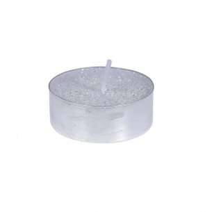 Candeline tea light glitter bianco 8 pz H&S Collection