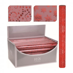 Rotolo di organza rosso per decorazioni 36,5x200 cm assortito H&S Collection