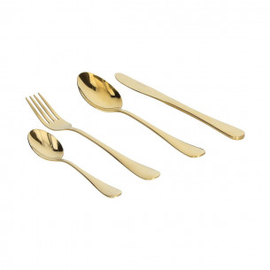 Servizio posate acciaio inox Antony Golden oro 24pz Tognana