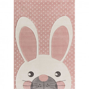 Tappeto arredo Rabbit 80x150 cm rosa Angelo Carillo