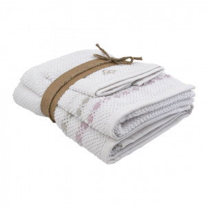 Set asciugamani in cotone Blanche rosa 3pz Saniplast