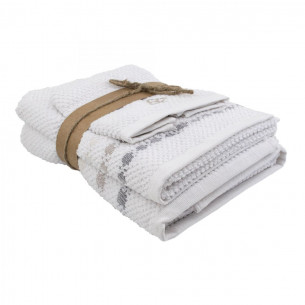 Set asciugamani in cotone Blanche naturale 3pz Saniplast