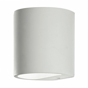 Applique Shine in gesso bianco verniciabile 1xG9 IN.TEC.