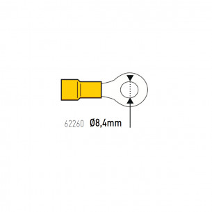 Capicorda ad occhiello set 10 pz giallo 4-6 mm2 Electraline 62260