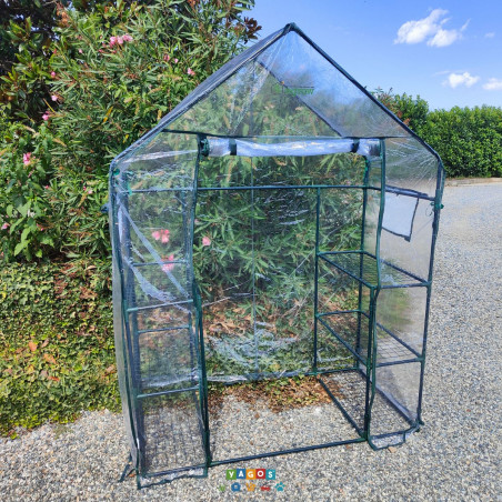 Serra da giardino casetta 6 ripiani Deluxe L143xP73xH195cm Kepos Garden