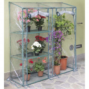 Serra da giardino e terrazzo Verdemax Buganvillea Big con ripiani L143xP48xH152 cm