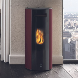 Stufa a pellet canalizzabile Spy110+ Bordeaux EK63