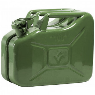 Tanica in metallo trasporto carburante 5lt tanica benzina verde militare  omologata