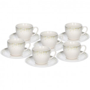 Set 6 tazzine the con piattino 230 cc Astrid New Bone China Tognana