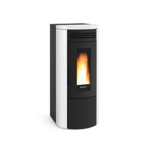 Stufa a pellet ermetica ventilata bianco Costanza Idro 17 kW LaNordica Extraflame 1282901