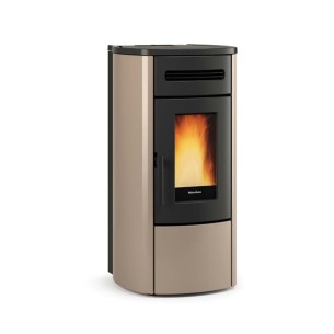 Stufa a pellet ermetica ventilata tortora Guenda Idro 16,2 kW LaNordica Extraflame 1285302