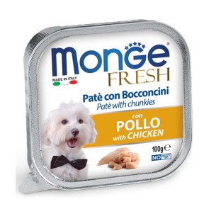 Monge Fresh patè e bocconcini con pollo 100g