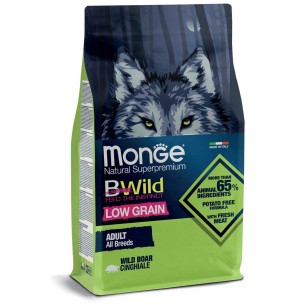 Monge Bwild low grain all breeds cane adult cinghiale alimento secco cane