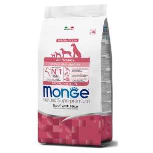 Monge Natural Superpremium all breeds puppy & junior manzo con riso