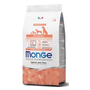 Monge Natural Superpremium All Breeds puppy & junior salmone con riso