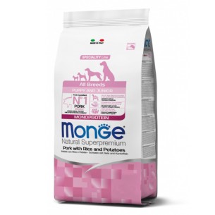 Monge Natural Superpremium All Breeds Puppy & Junior maiale con riso e patate