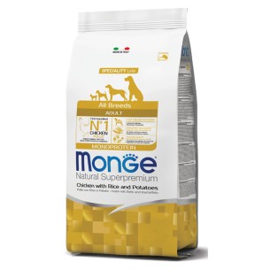 Monge Natural Superpremium All Breeds Adult pollo con riso e patate 12 kg