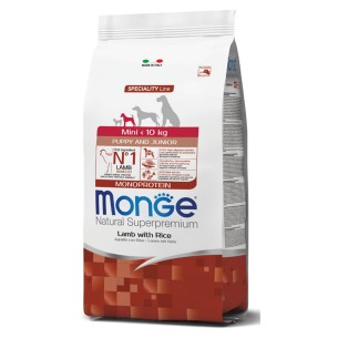 Monge Natural Superpremium All Breeds Mini Puppy & Junior agnello con riso