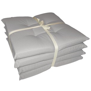 Set 4pz cuscino per sedia Garda grigio 40x40cm Olibò