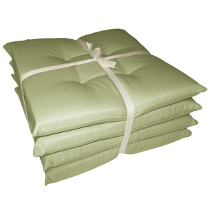 Set 4pz cuscino per sedia Garda verde chiaro 40x40cm Olibò