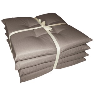 Set 4pz cuscino per sedia Garda tortora 40x40cm Olibò