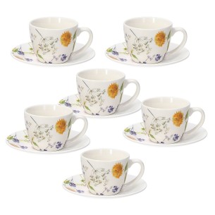 Tazzine caffè con piattino 80 cc Audrey New Bone China 6pz Tognana