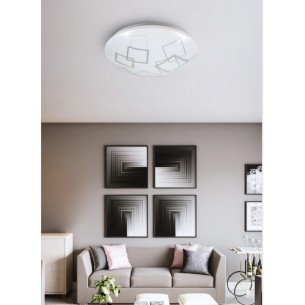 Lara plafoniera LED, bianco, Ø 38 cm, luce naturale Novecento