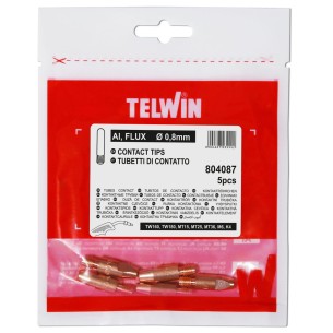 Kit 5 tubetti di contatto filo AL Flux 0,8 mm Telwin 804087