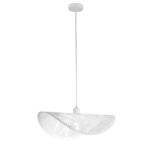 Lampadario design Rhei metallo forato, E27, Ø 60 cm bianco